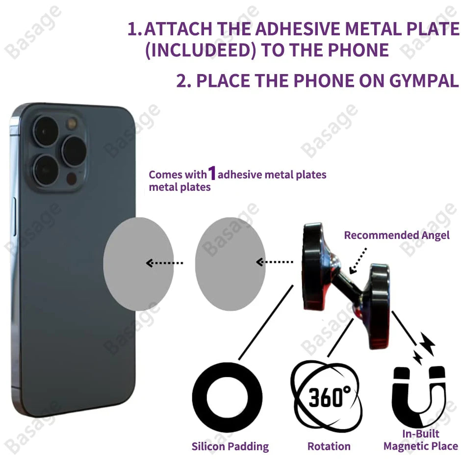 Dual Magnetic Gym Phone Holder