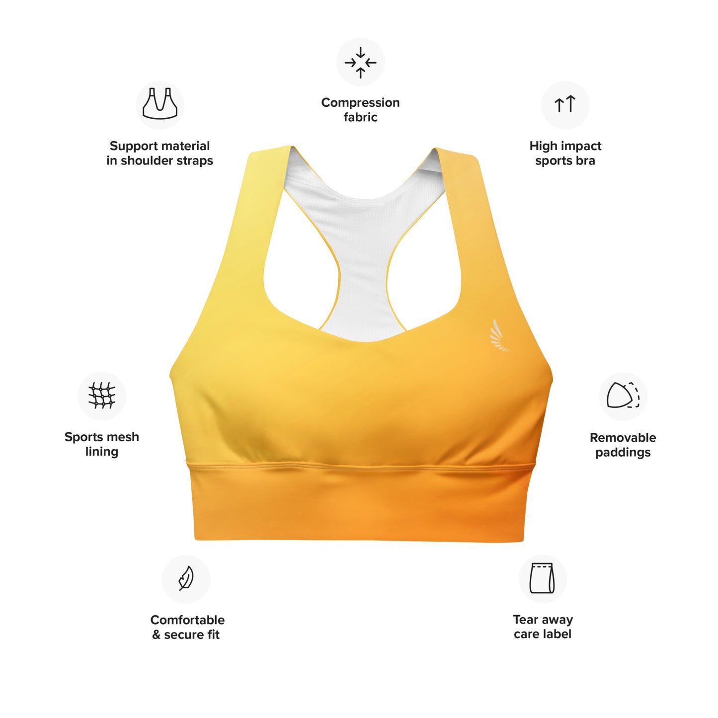 Longline sports bra